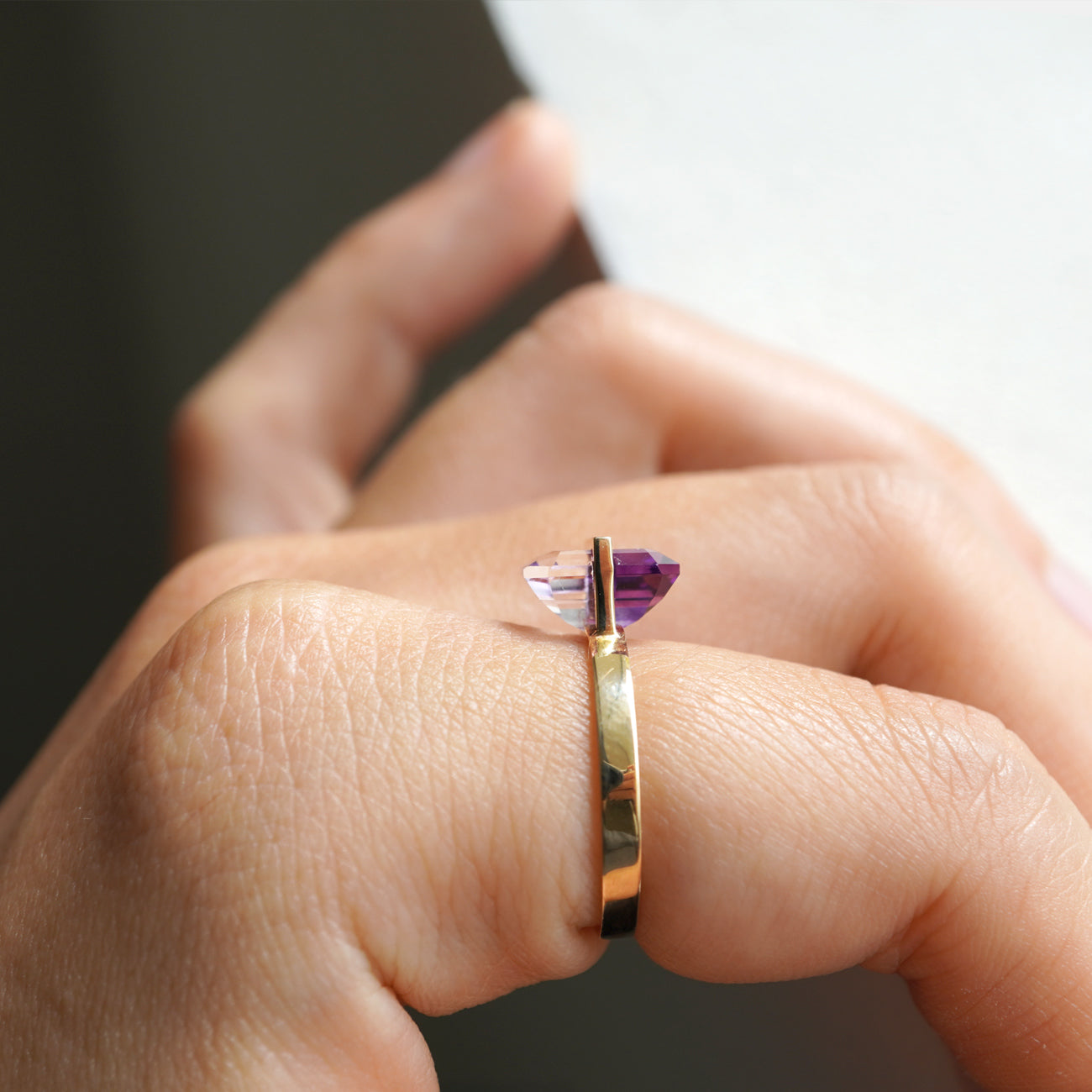 BAND RING AMETHYST  #3465