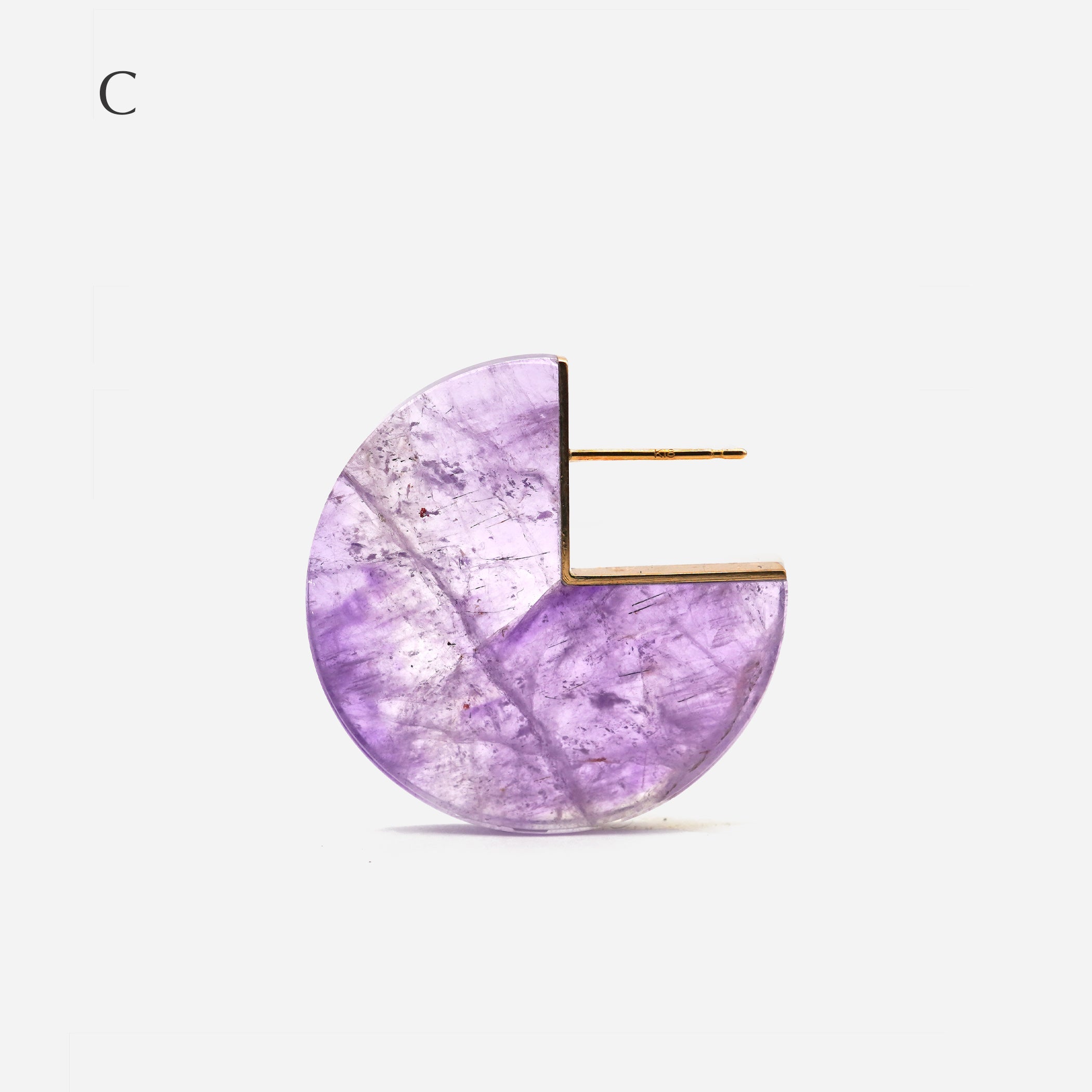 【期間限定】SLICE EARRINGS  Msize AMETHYST