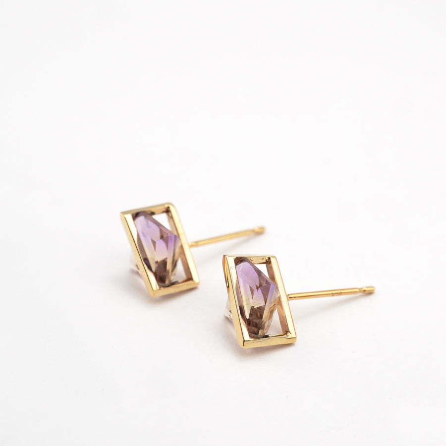 BAND EARRINGS AMETRINE #4191