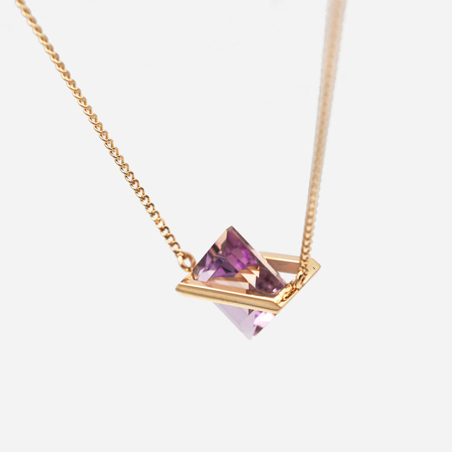 BAND NECKLACE AMETRINE #4236