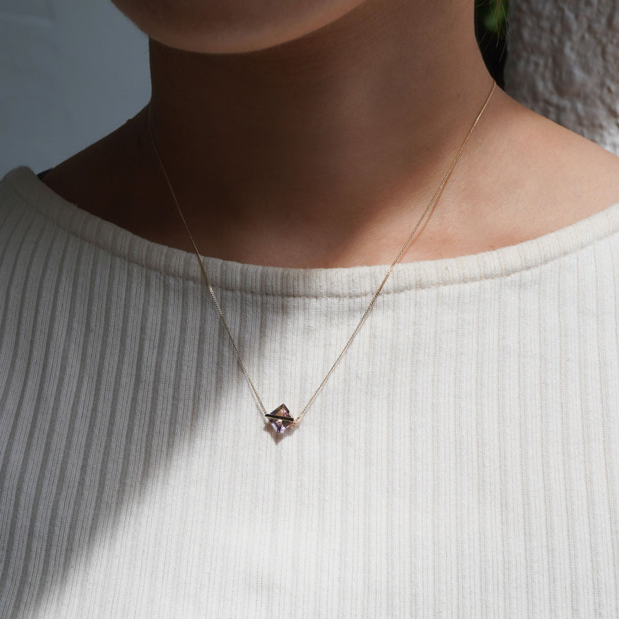 BAND NECKLACE AMETRINE #4236