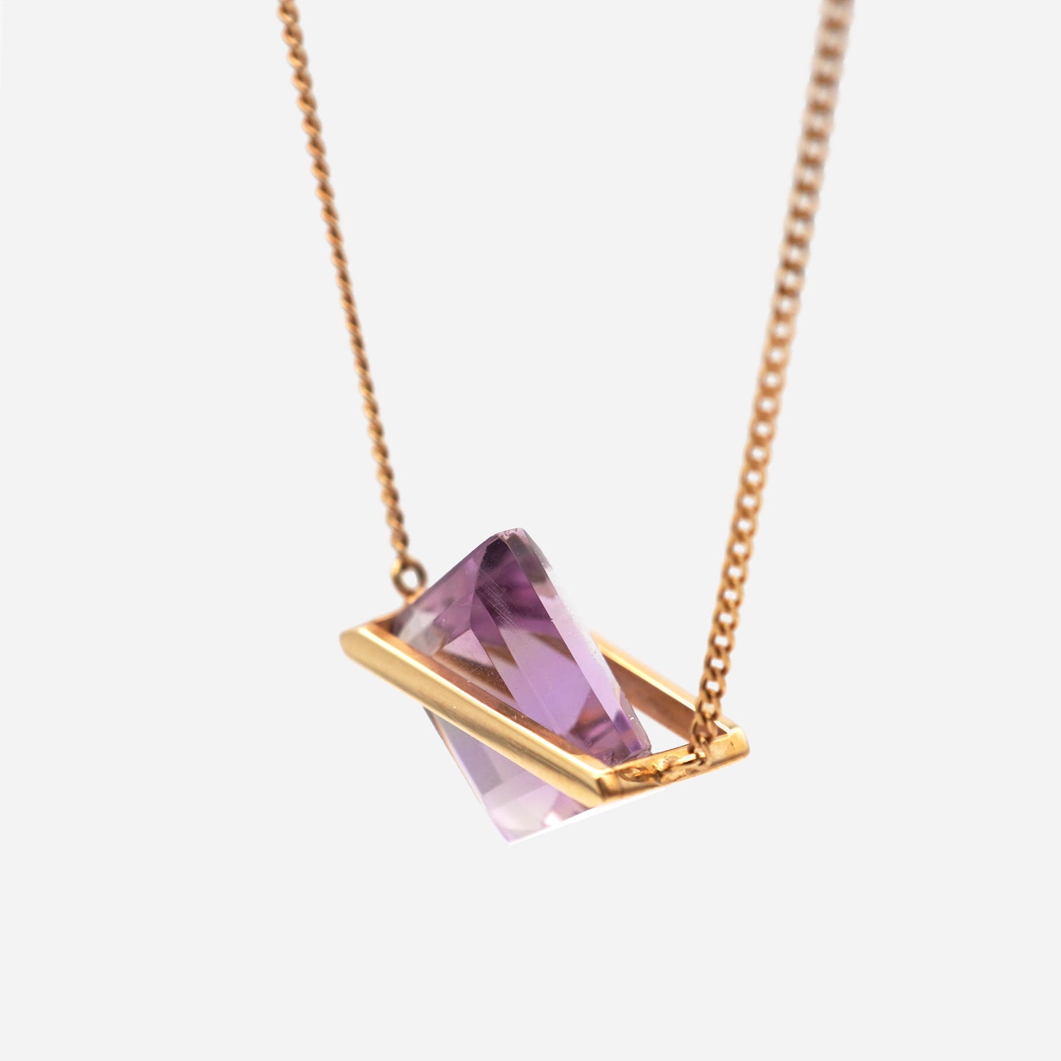 BAND NECKLACE AMETRINE #3263