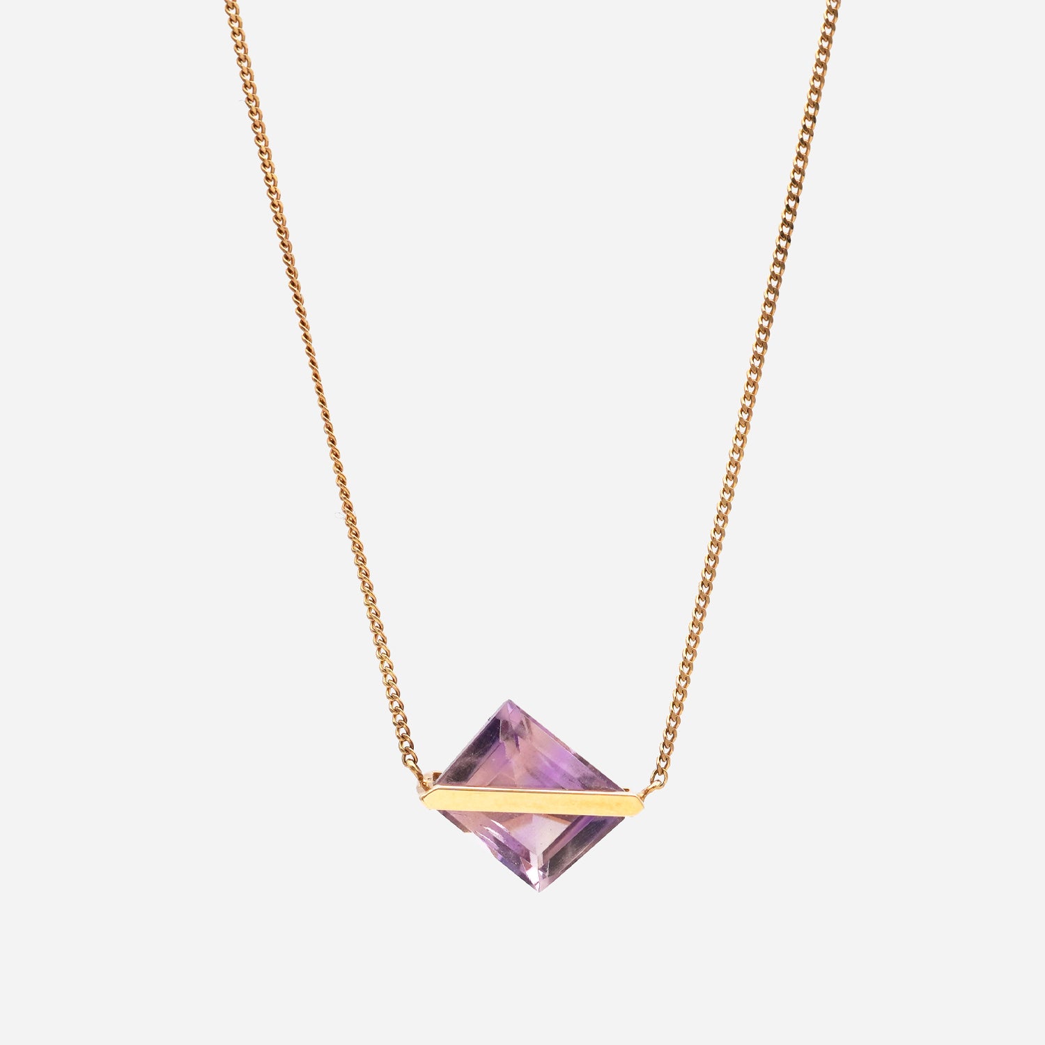 BAND NECKLACE AMETRINE #3263