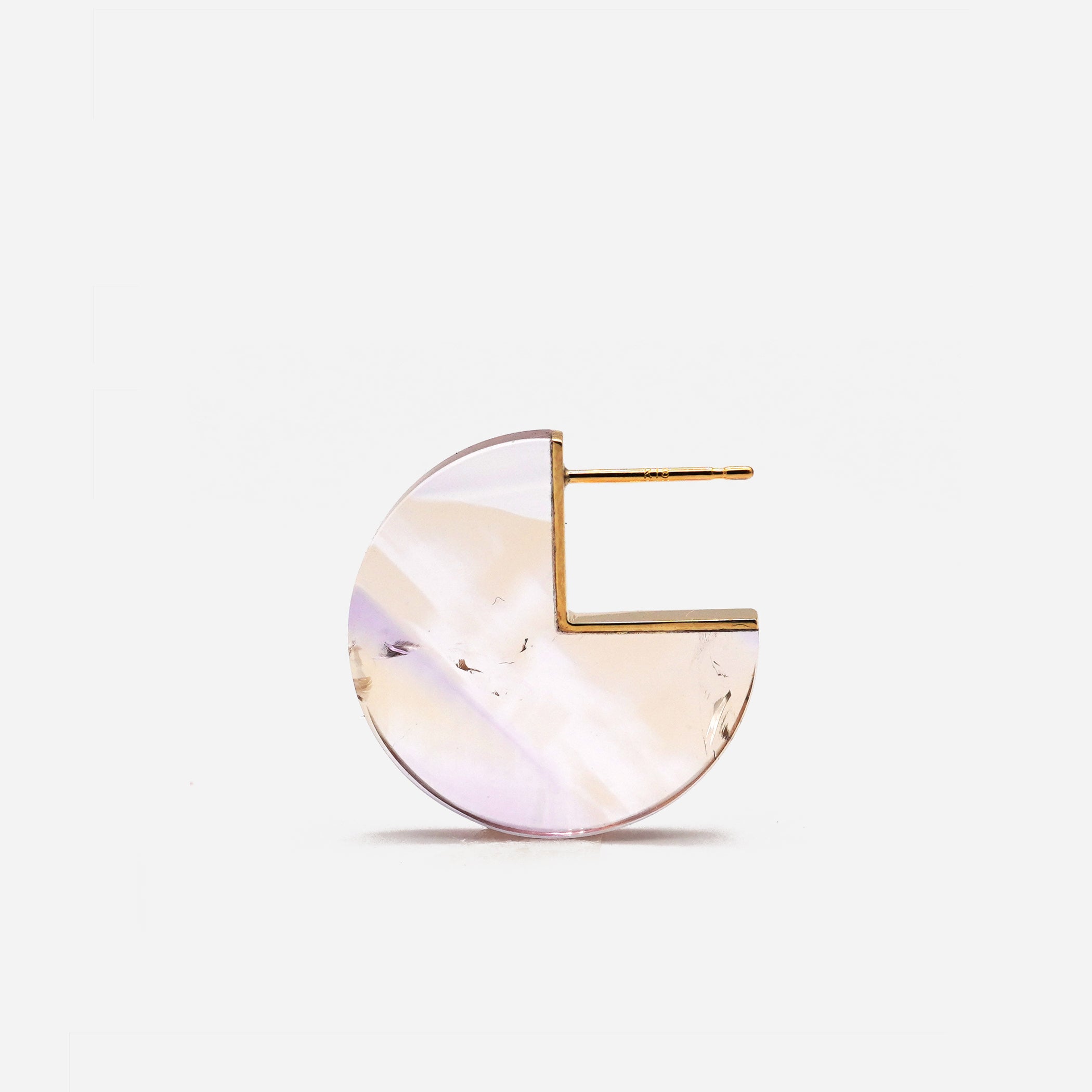 SLICE MINI EARRINGS SINGLE AMETRINE #3934