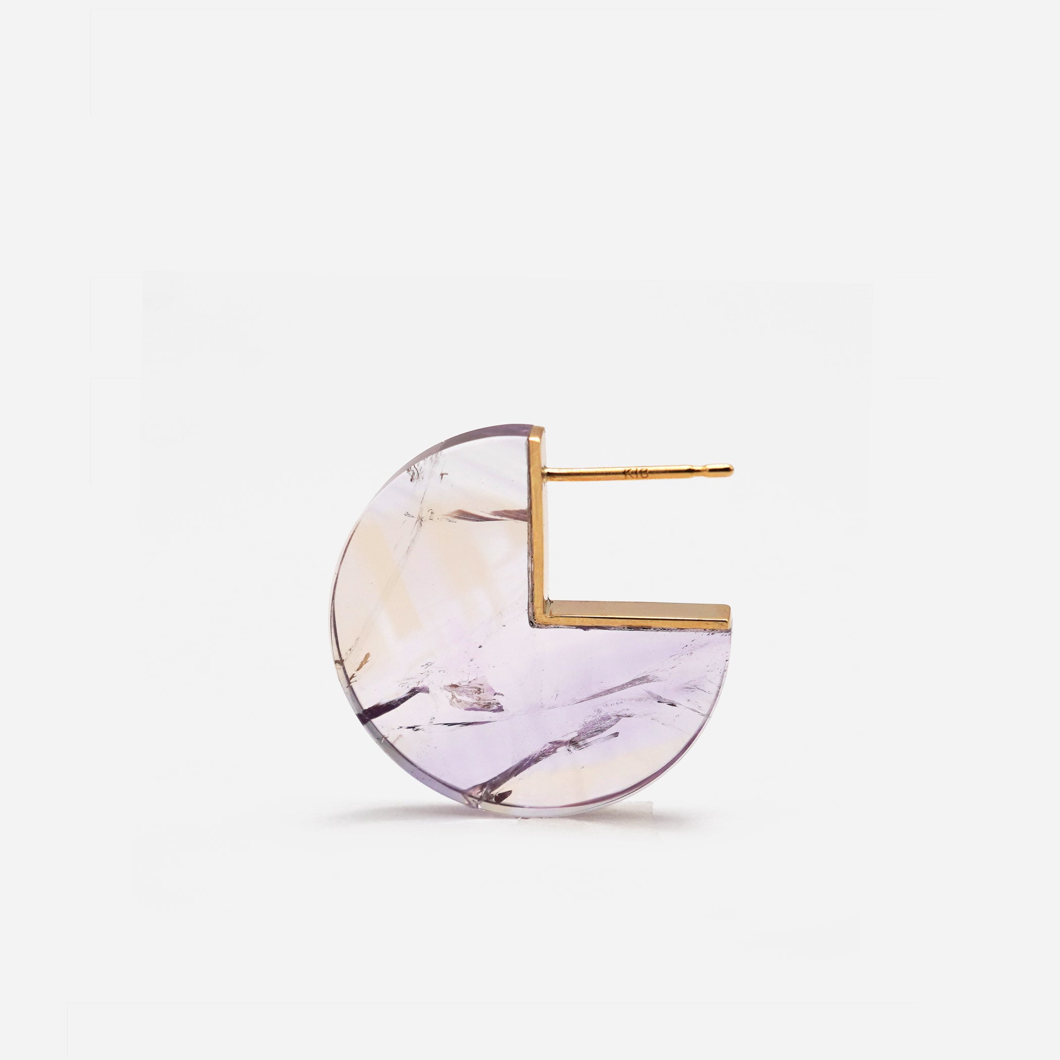 SLICE MINI EARRINGS SINGLE AMETRINE #3933