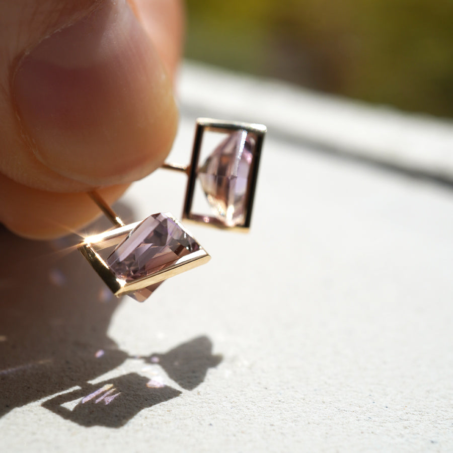 BAND EARRINGS AMETRINE #4191
