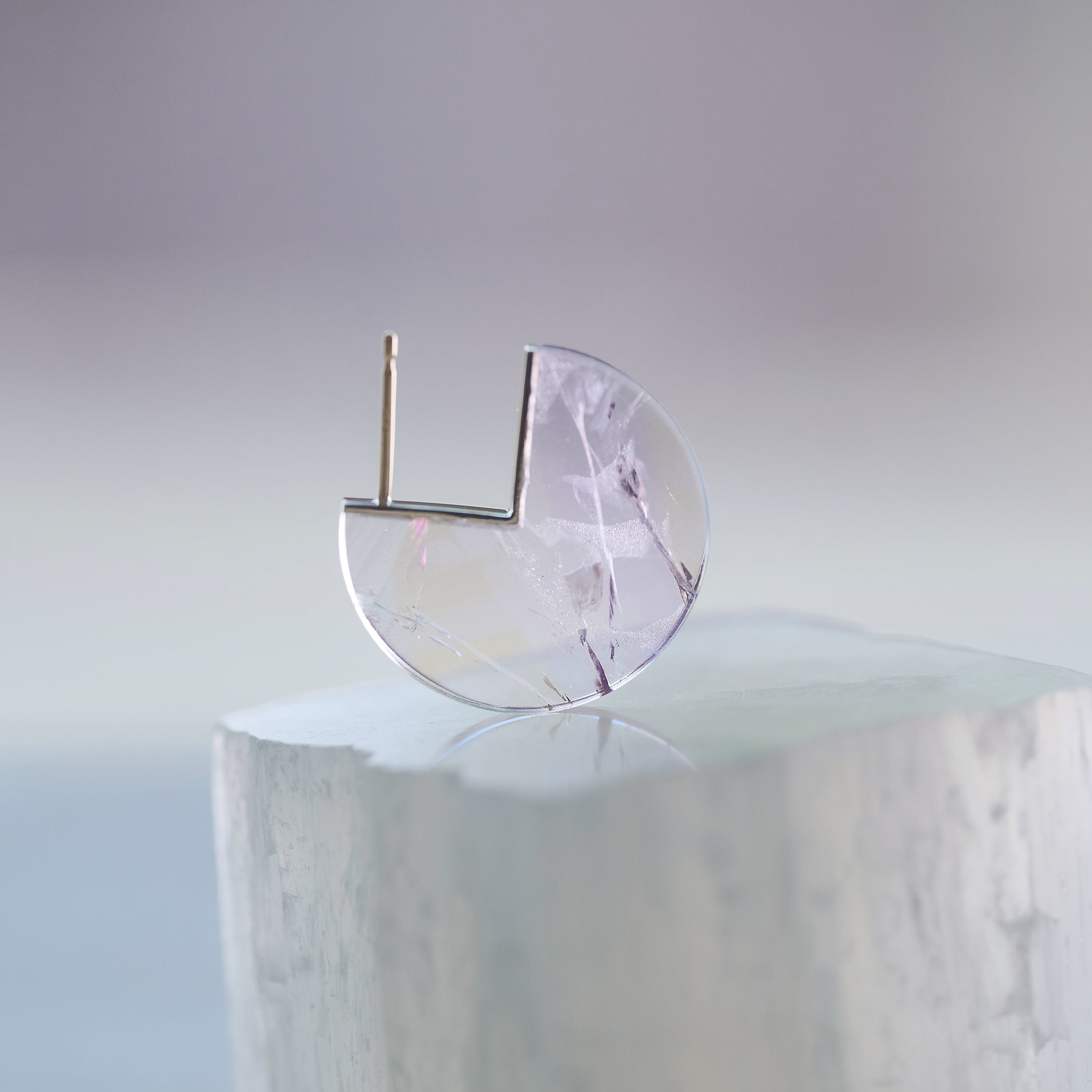 SLICE MINI EARRINGS SINGLE AMETRINE #3933