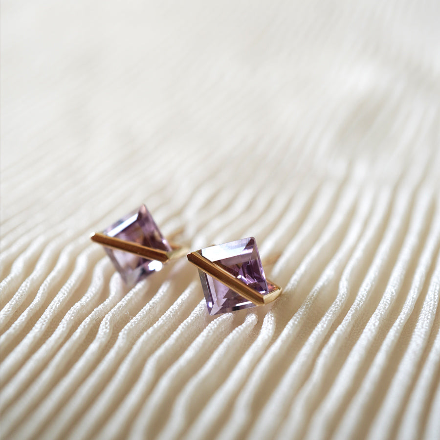 BAND EARRINGS AMETRINE #4191