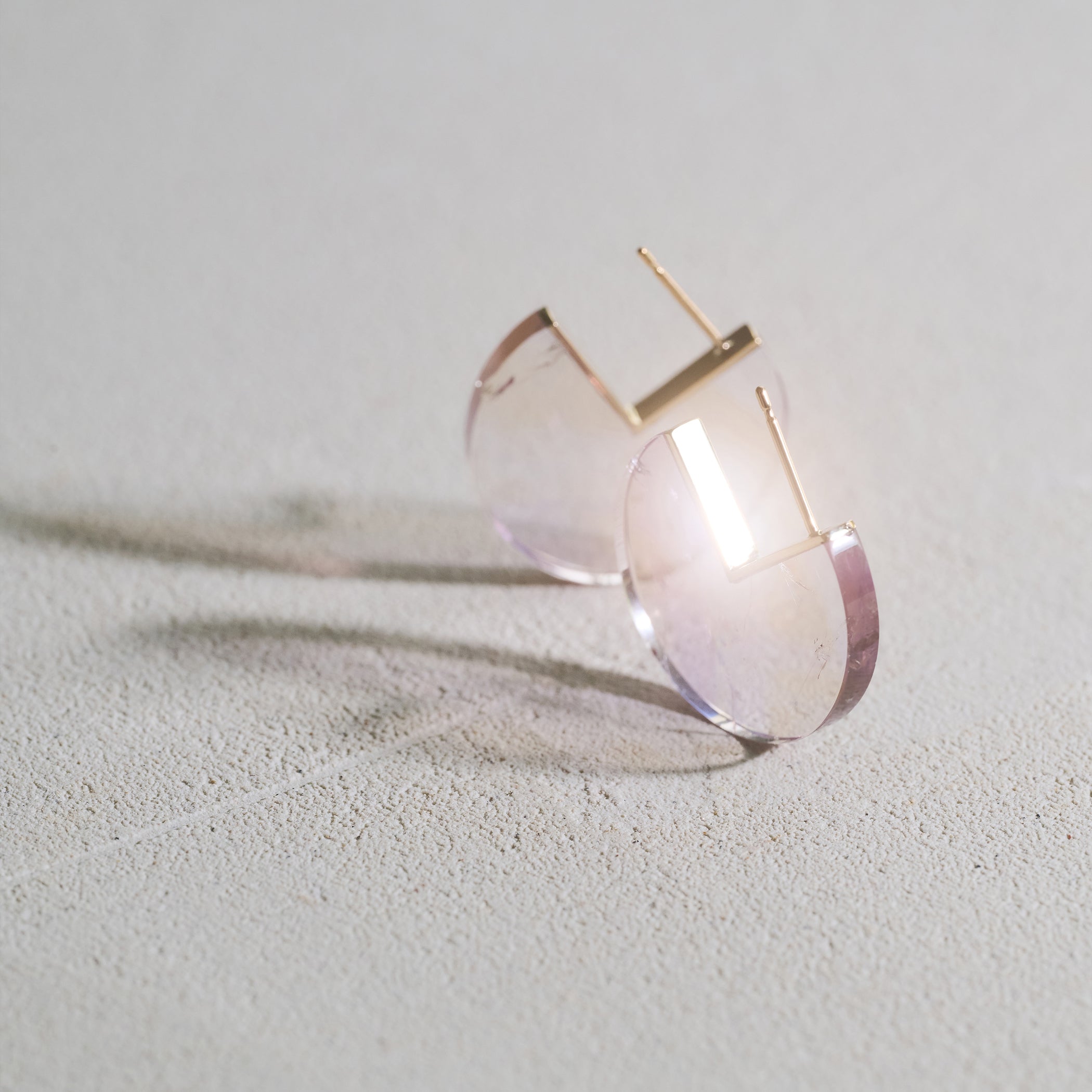 SLICE MINI EARRINGS SINGLE AMETRINE #3933