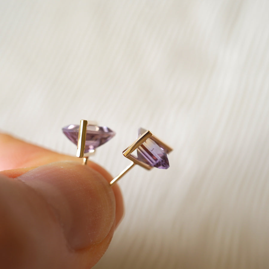 BAND EARRINGS AMETRINE #4191