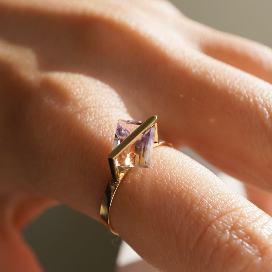 BAND RING AMETRINE  #3701