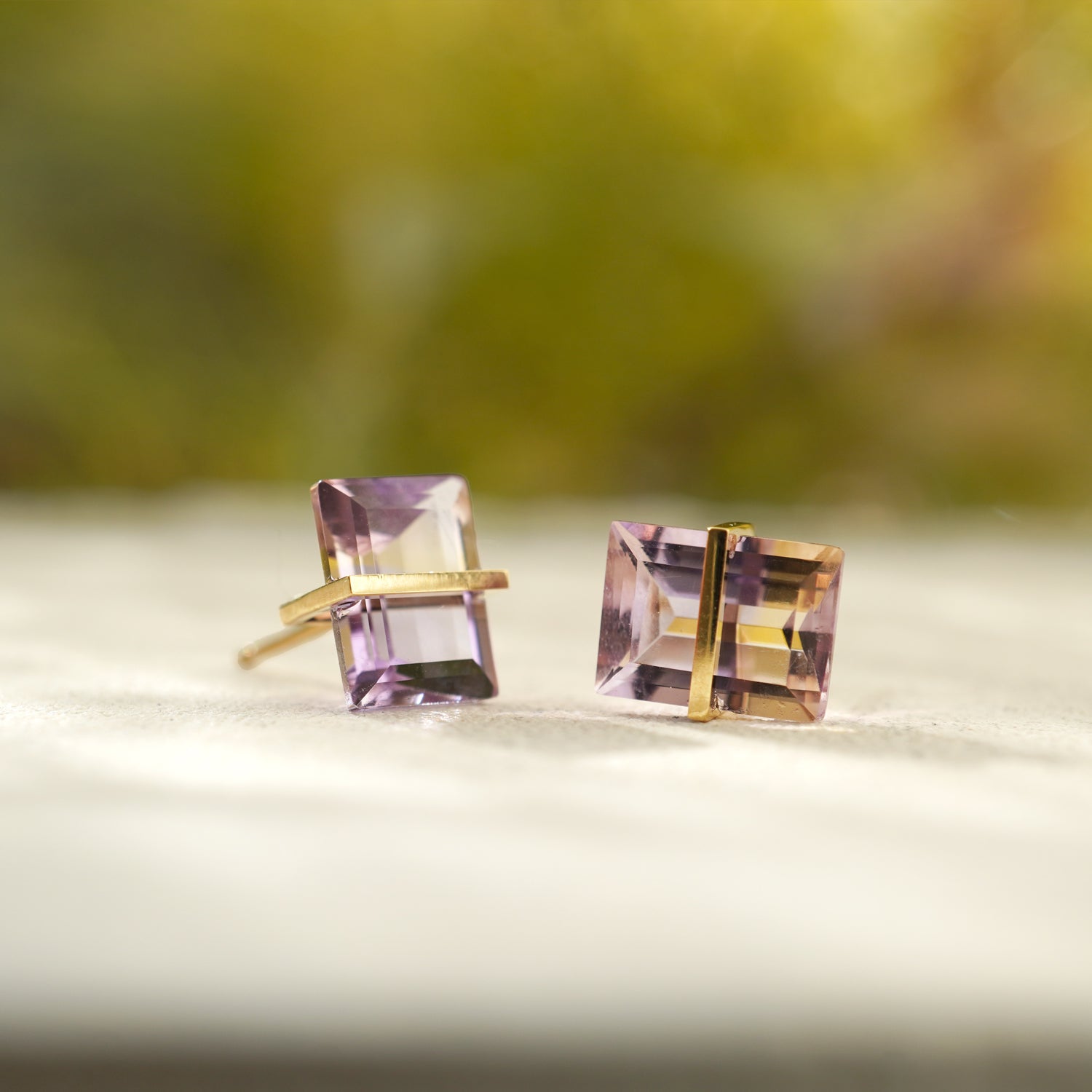 BAND EARRINGS AMETRINE #3698