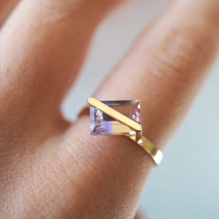 BAND RING AMETRINE  #3701