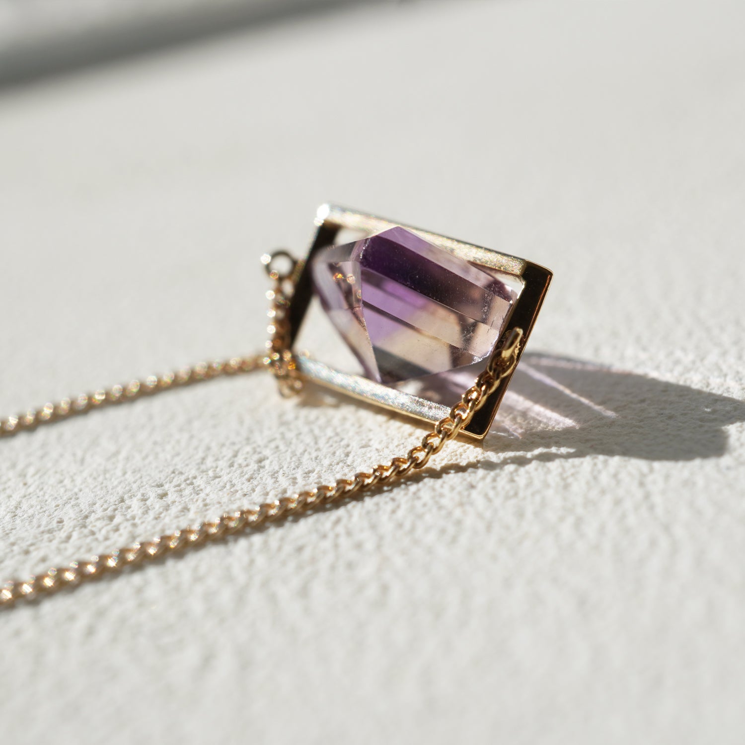 BAND NECKLACE AMETRINE #3263