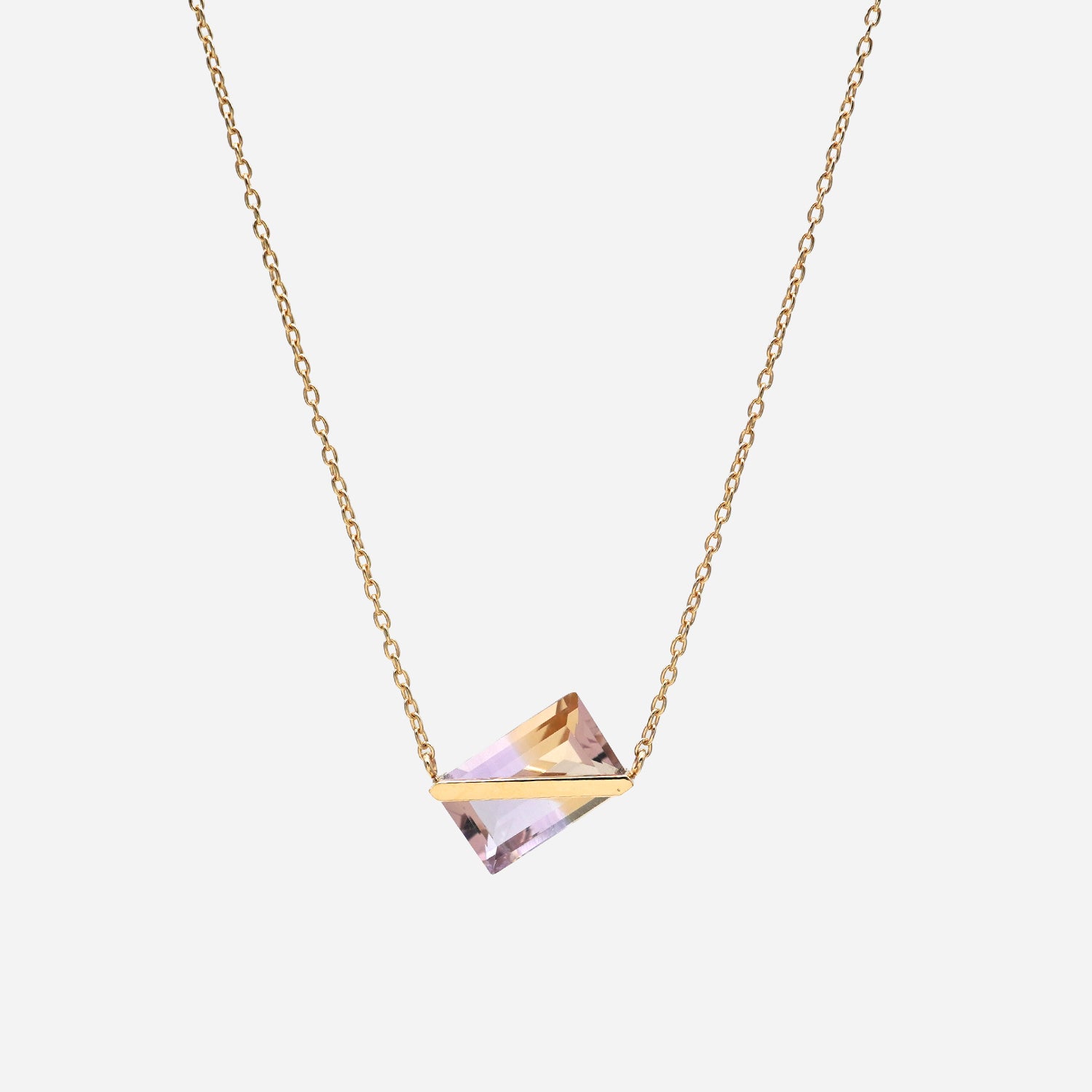 BAND NECKLACE AMETRINE #4011