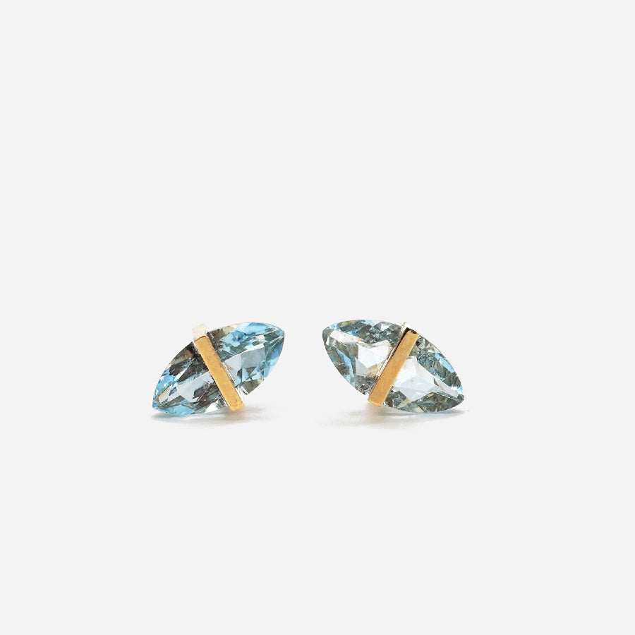 BAND EARRINGS AQUAMARINE #4239