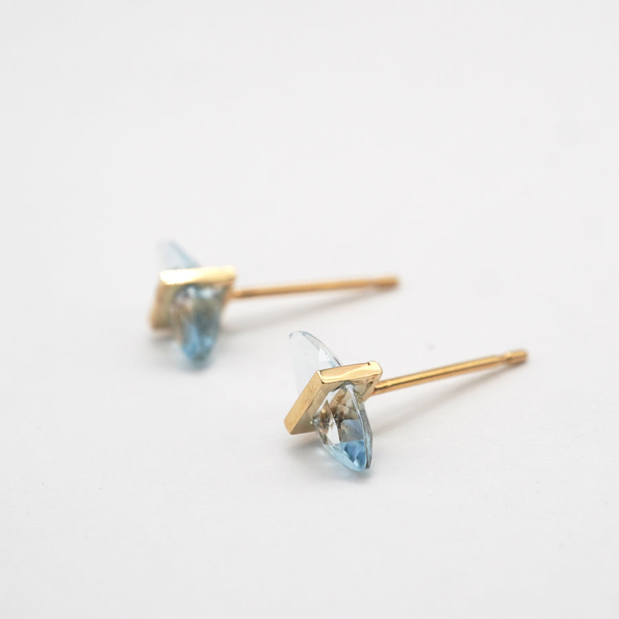 BAND EARRINGS AQUAMARINE #4239