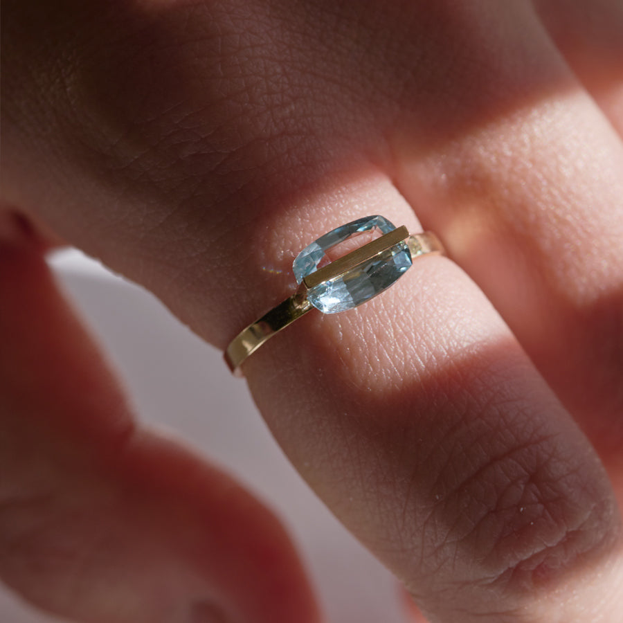 BAND RING AQUAMARINE#4088