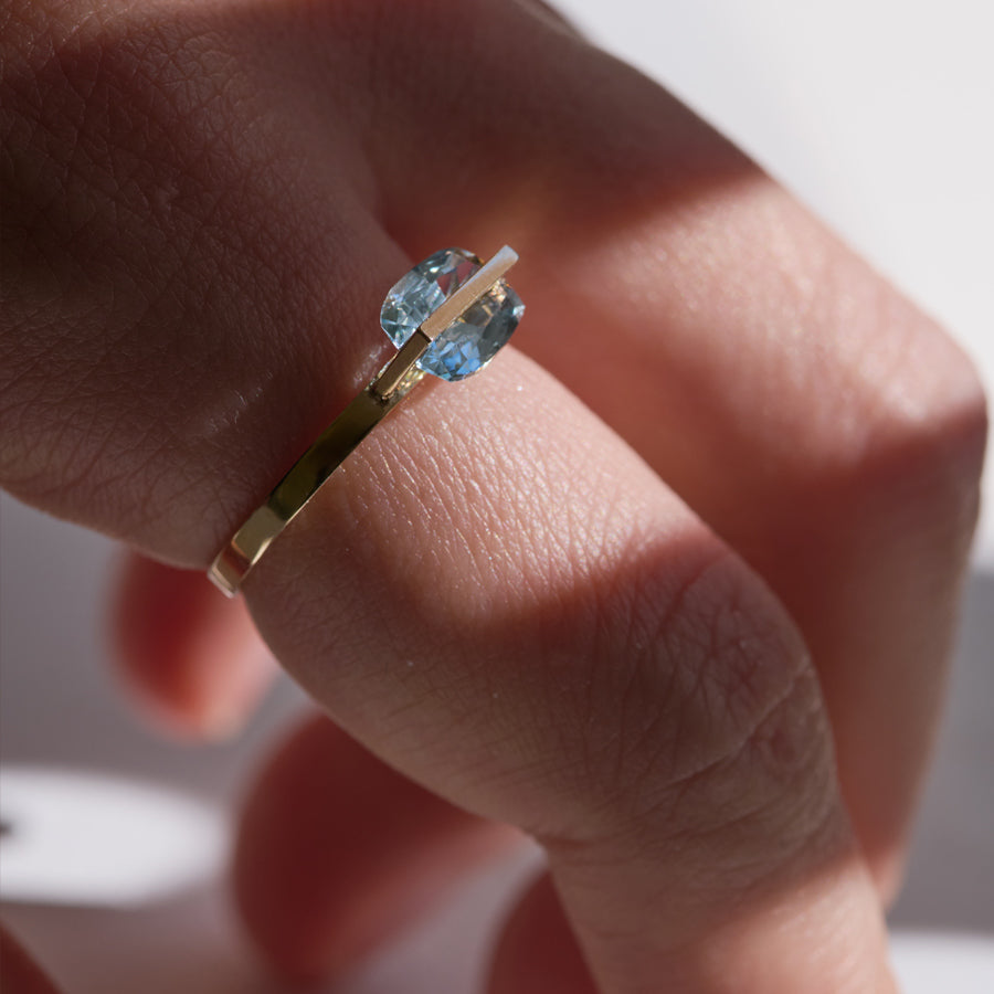 BAND RING AQUAMARINE#4088