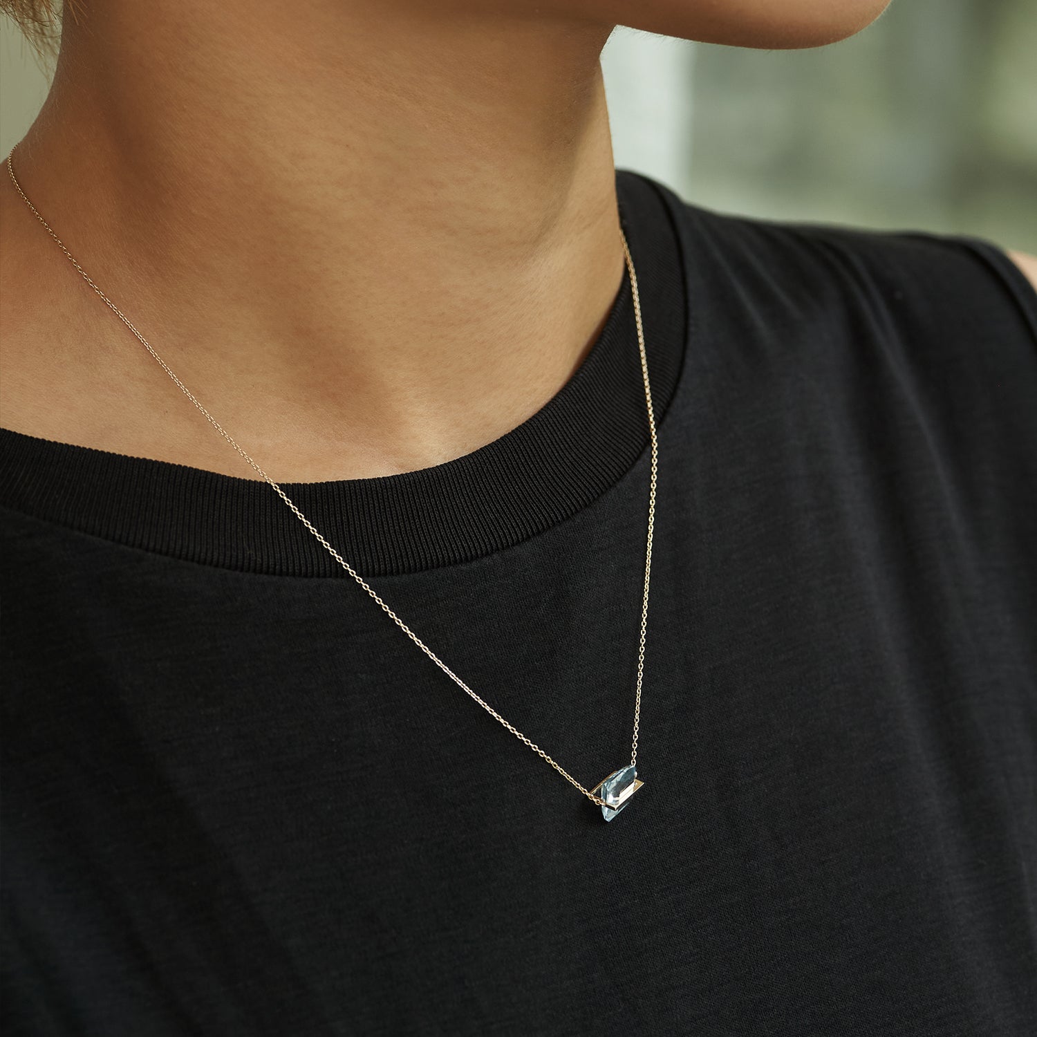 BAND NECKLACE AQUAMARINE #3901