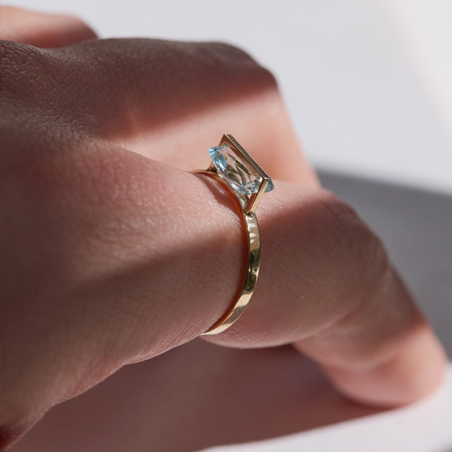 BAND RING AQUAMARINE#4088