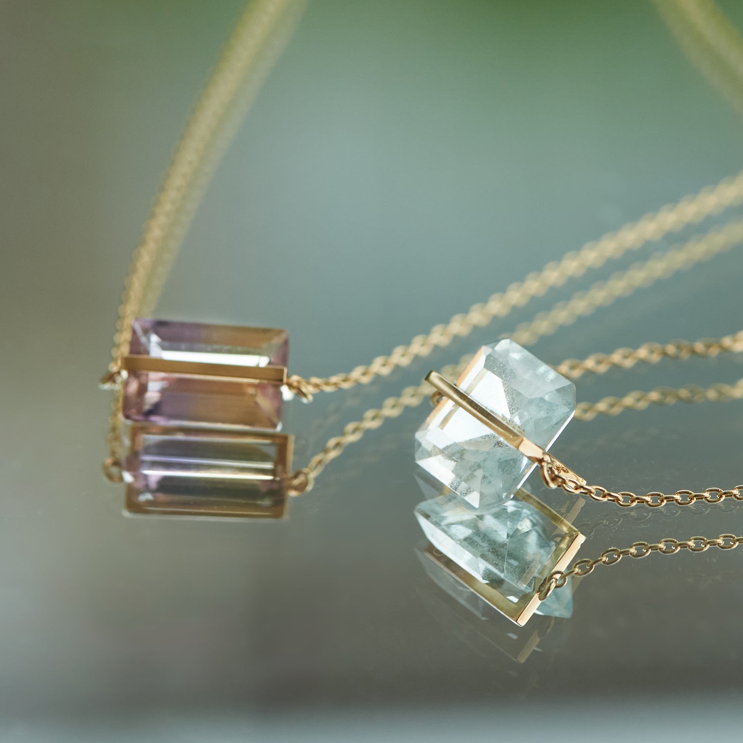 BAND NECKLACE AQUAMARINE #3901