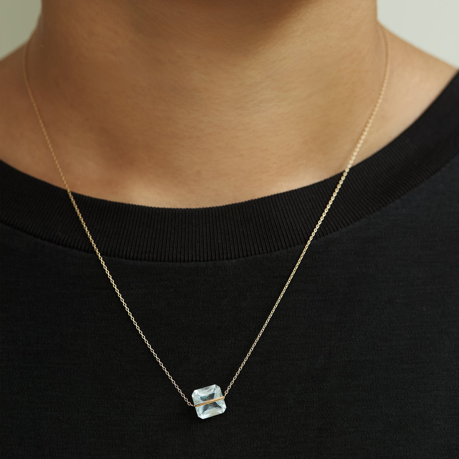 BAND NECKLACE AQUAMARINE #3901