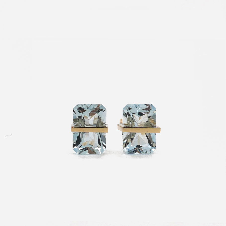 BAND EARRINGS AQUAMARINE #3752