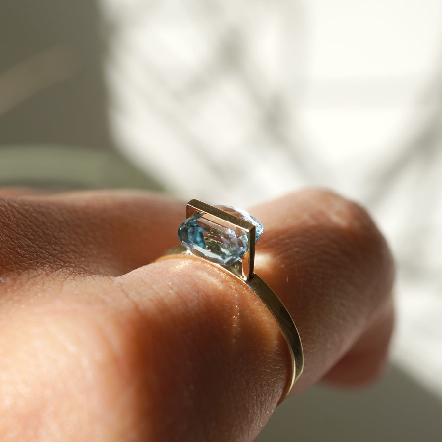 BAND RING AQUAMARINE #3702