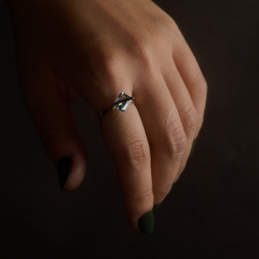 BAND RING AQUAMARINE#3984