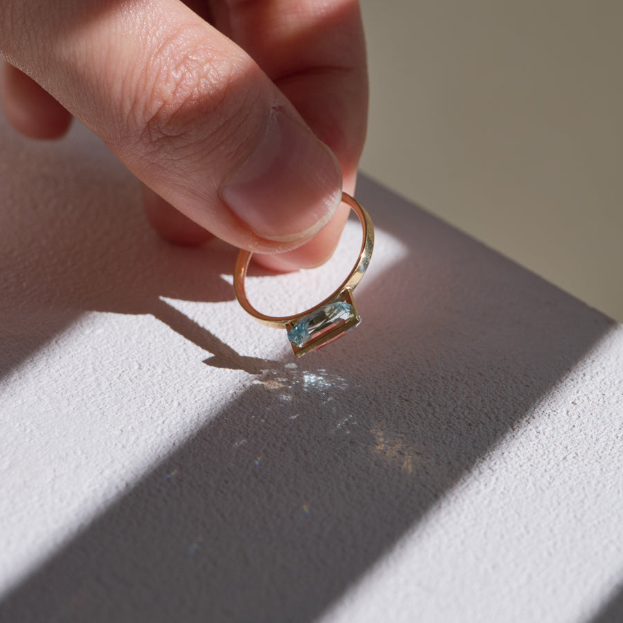 BAND RING AQUAMARINE#4088