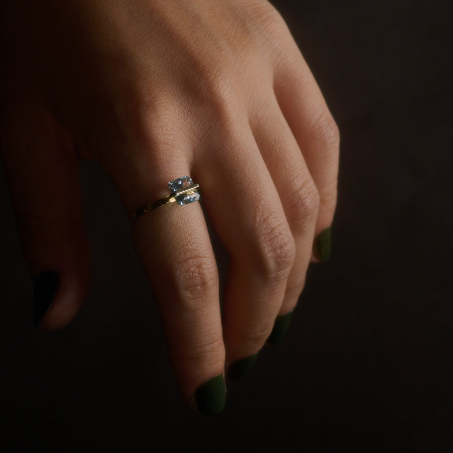 BAND RING AQUAMARINE#3946
