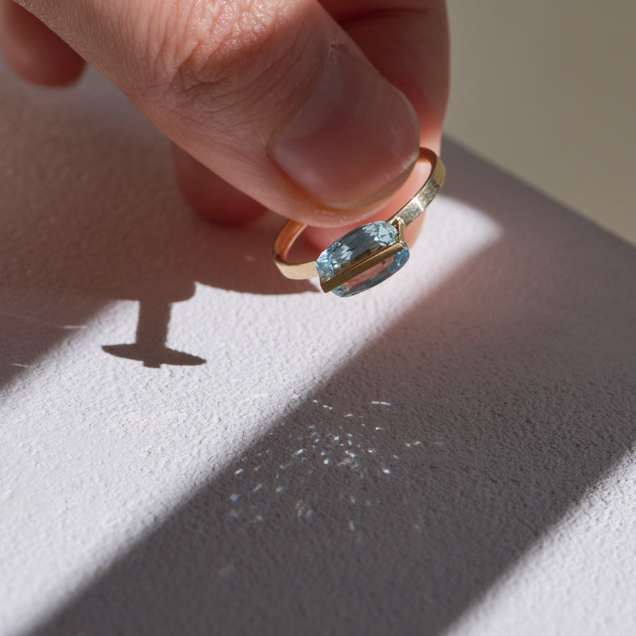 BAND RING AQUAMARINE#4088