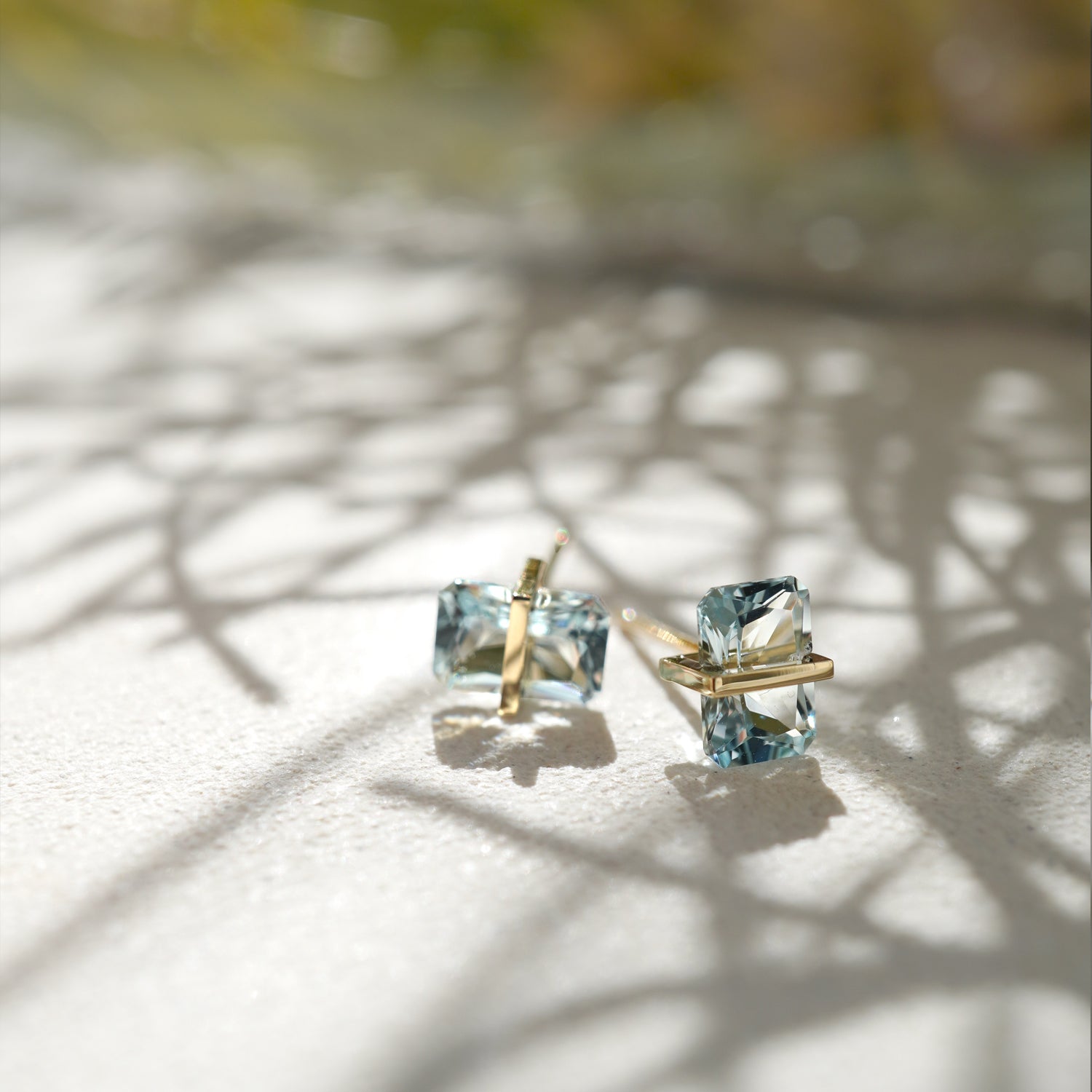 BAND EARRINGS AQUAMARINE #3752