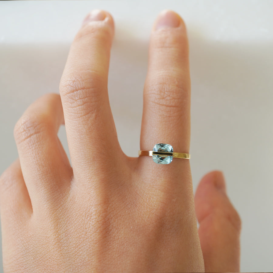 BAND RING AQUAMARINE #3702