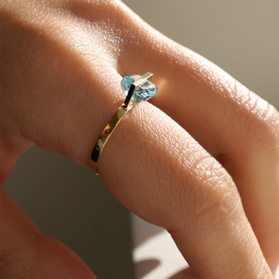 BAND RING AQUAMARINE #3702