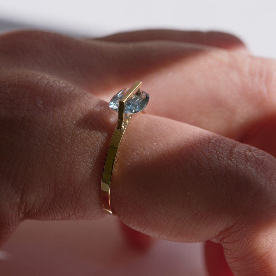 BAND RING AQUAMARINE#4088