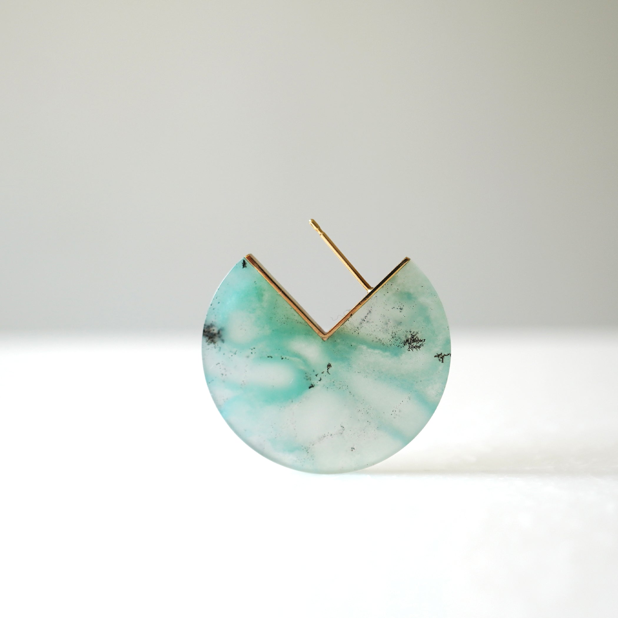 SLICE EARRING SINGLE AQUAPRASE #2877