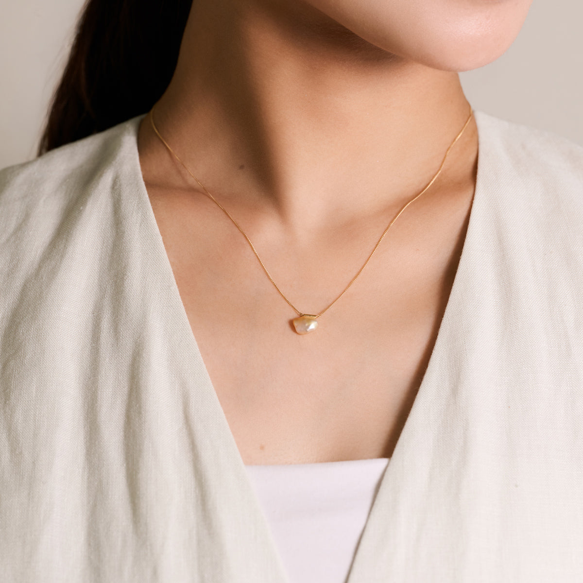 BAROQUE PEARL NECKLACE M