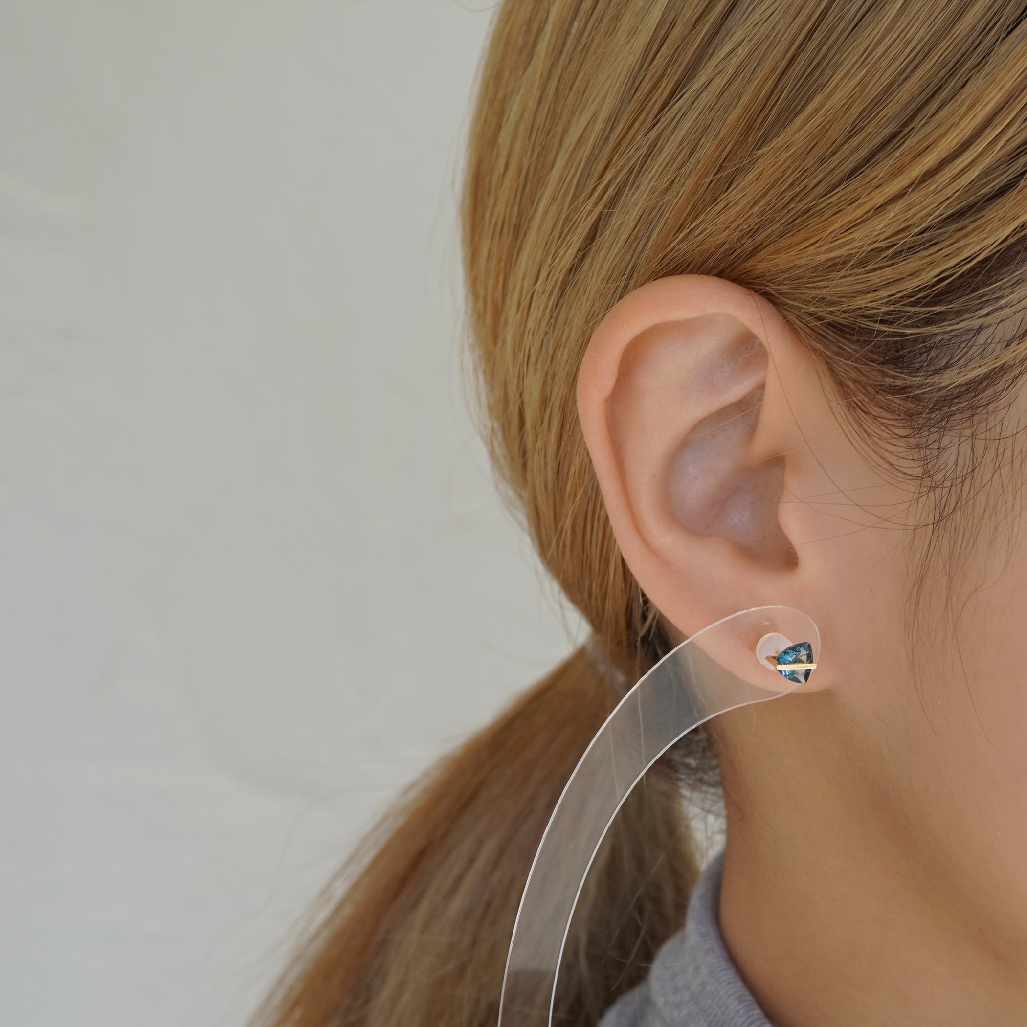 BAND EARRINGS BLUE TOPAZ #3546