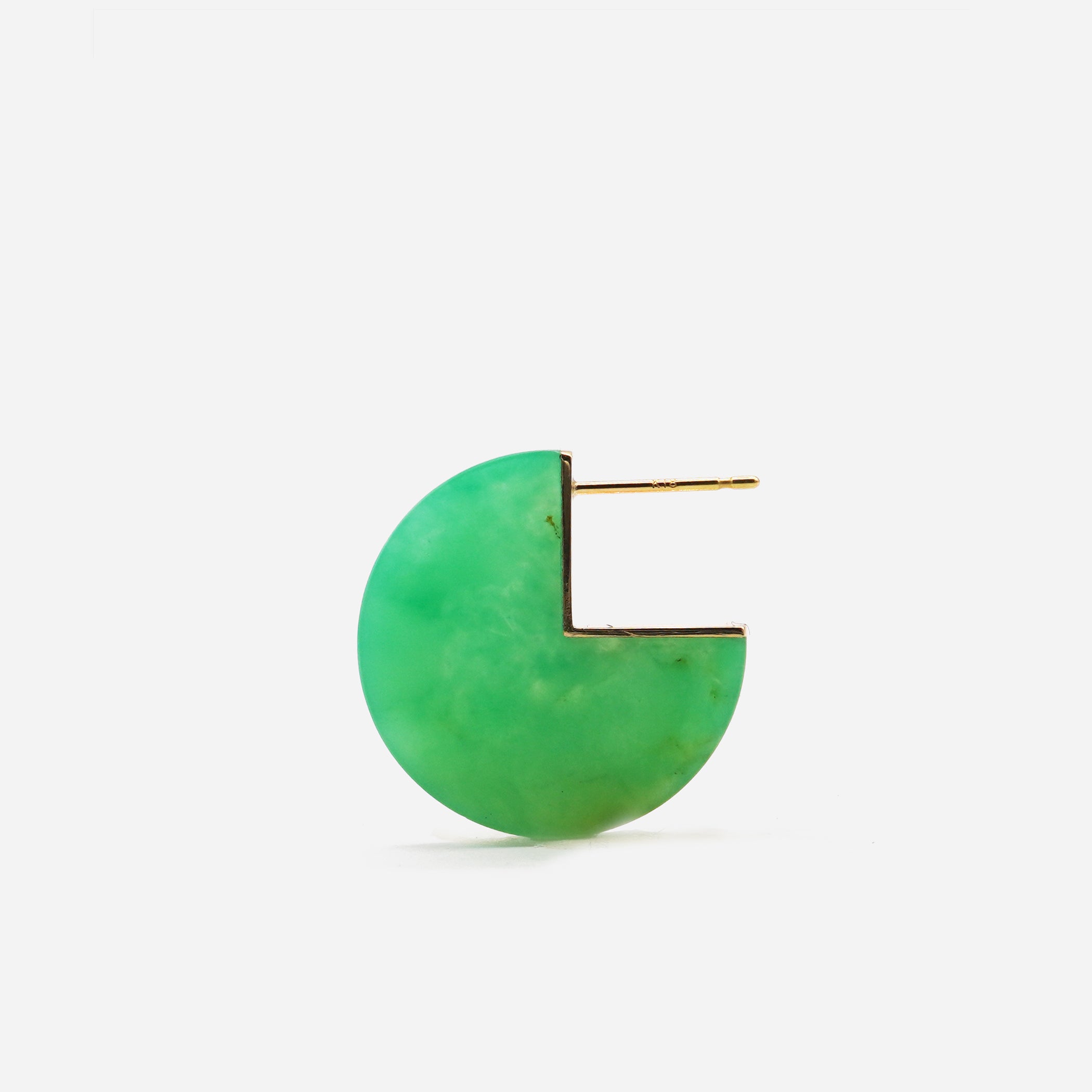 SLICE MINI EARRING SINGLE CHRYSOPRASE #3596