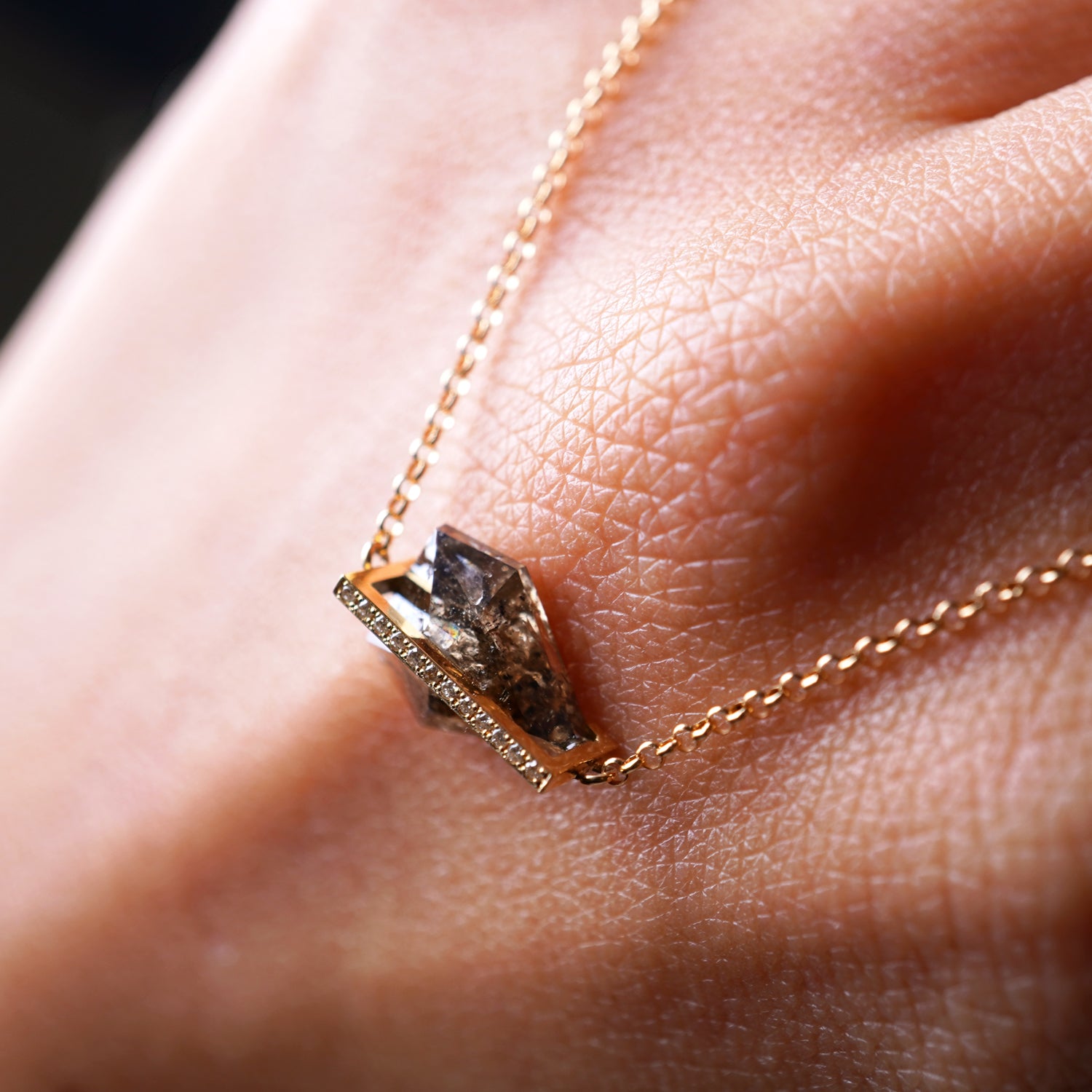 NATURAL DIAMOND NECKLACE 0.46ct #3524