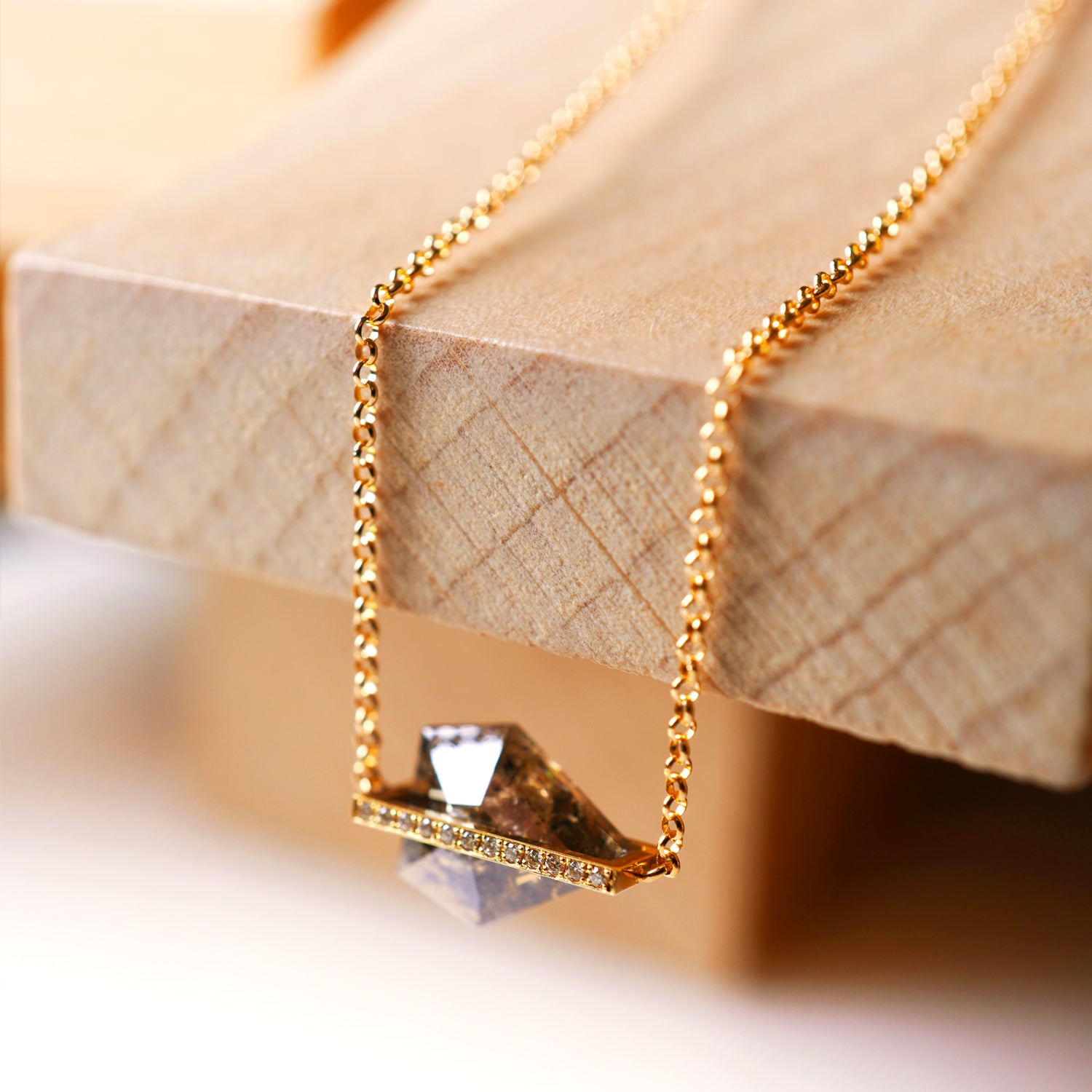 NATURAL DIAMOND NECKLACE 0.46ct #3524