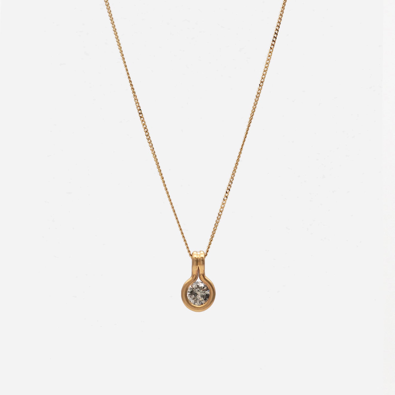 ROUND DIAMOND NECKLACE 4mm #3773