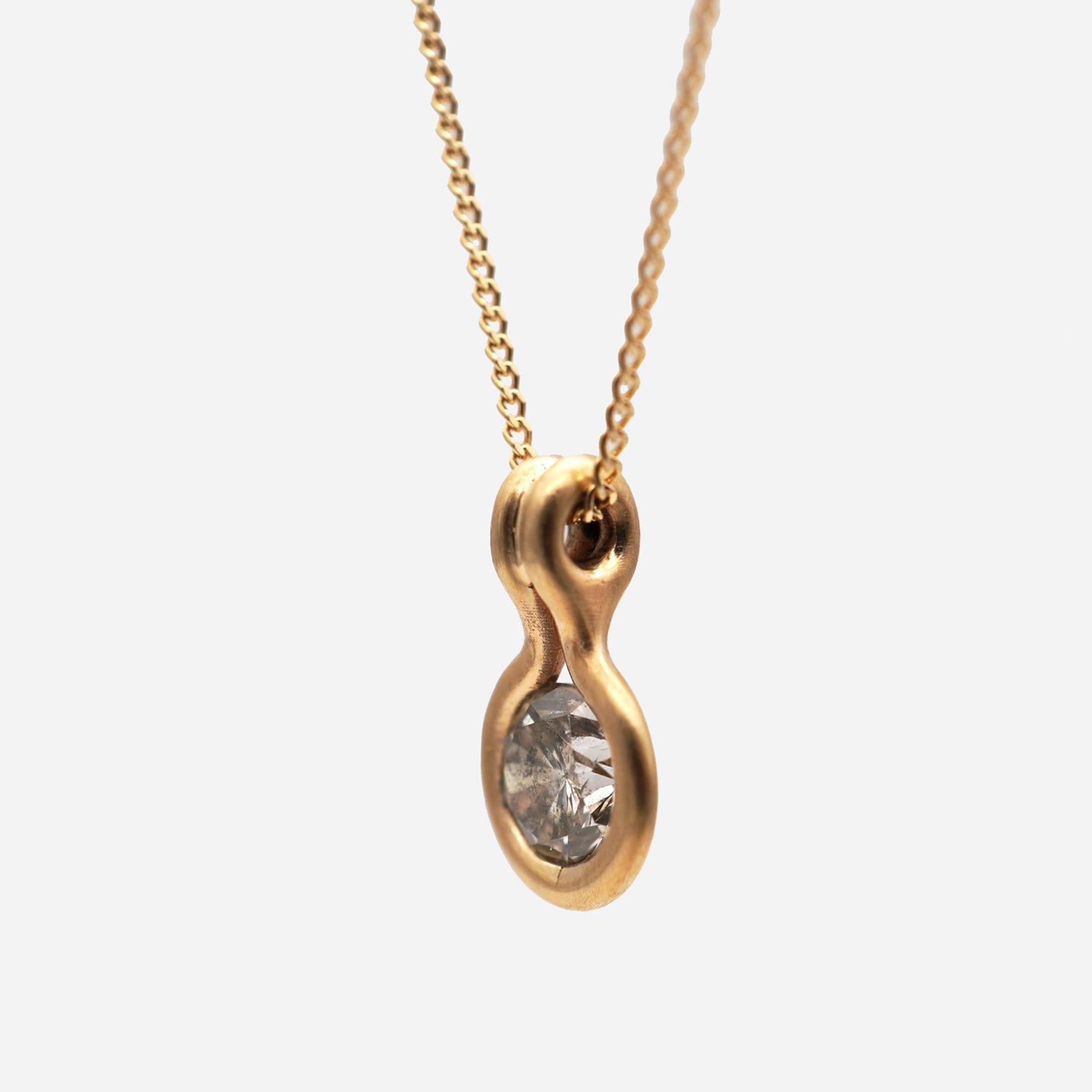 ROUND DIAMOND NECKLACE 4mm #3774