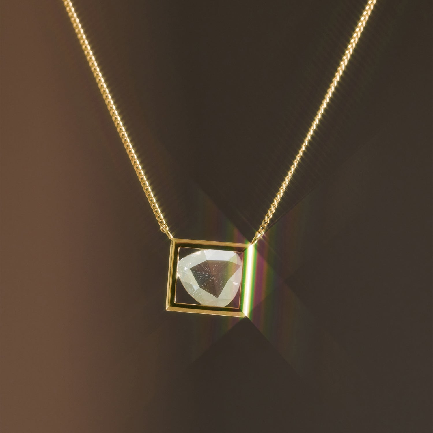 FRAME ROSECUT DIAMOND NECKLACE #3786