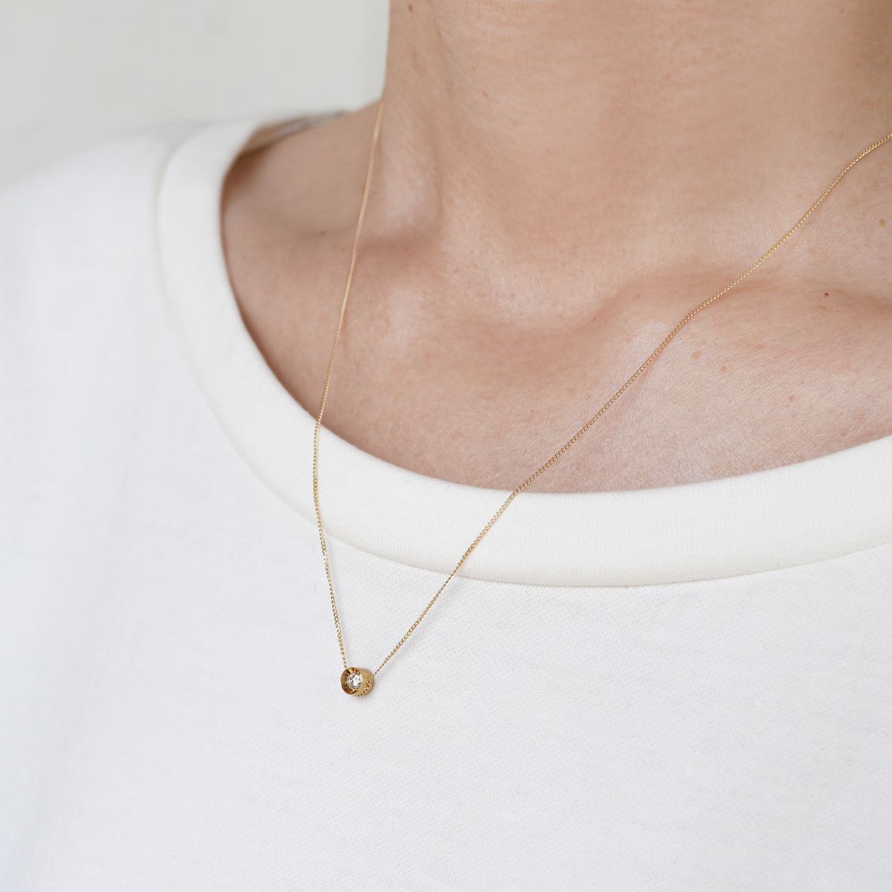 [数量限定] BAND EARRINGS SMOKYQUARTZ &SPOT NECKLACE DIAMOND