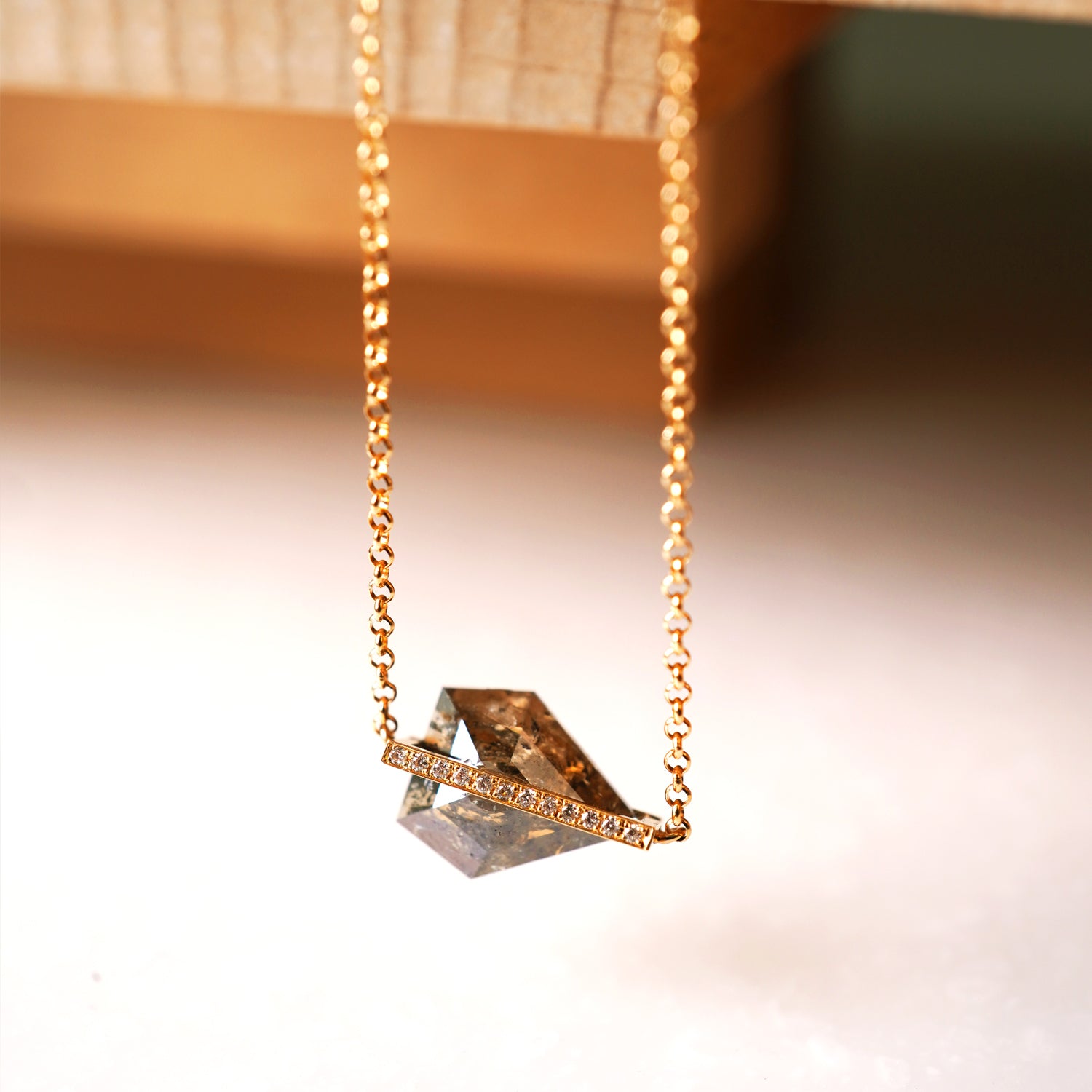 NATURAL DIAMOND NECKLACE 0.46ct #3524