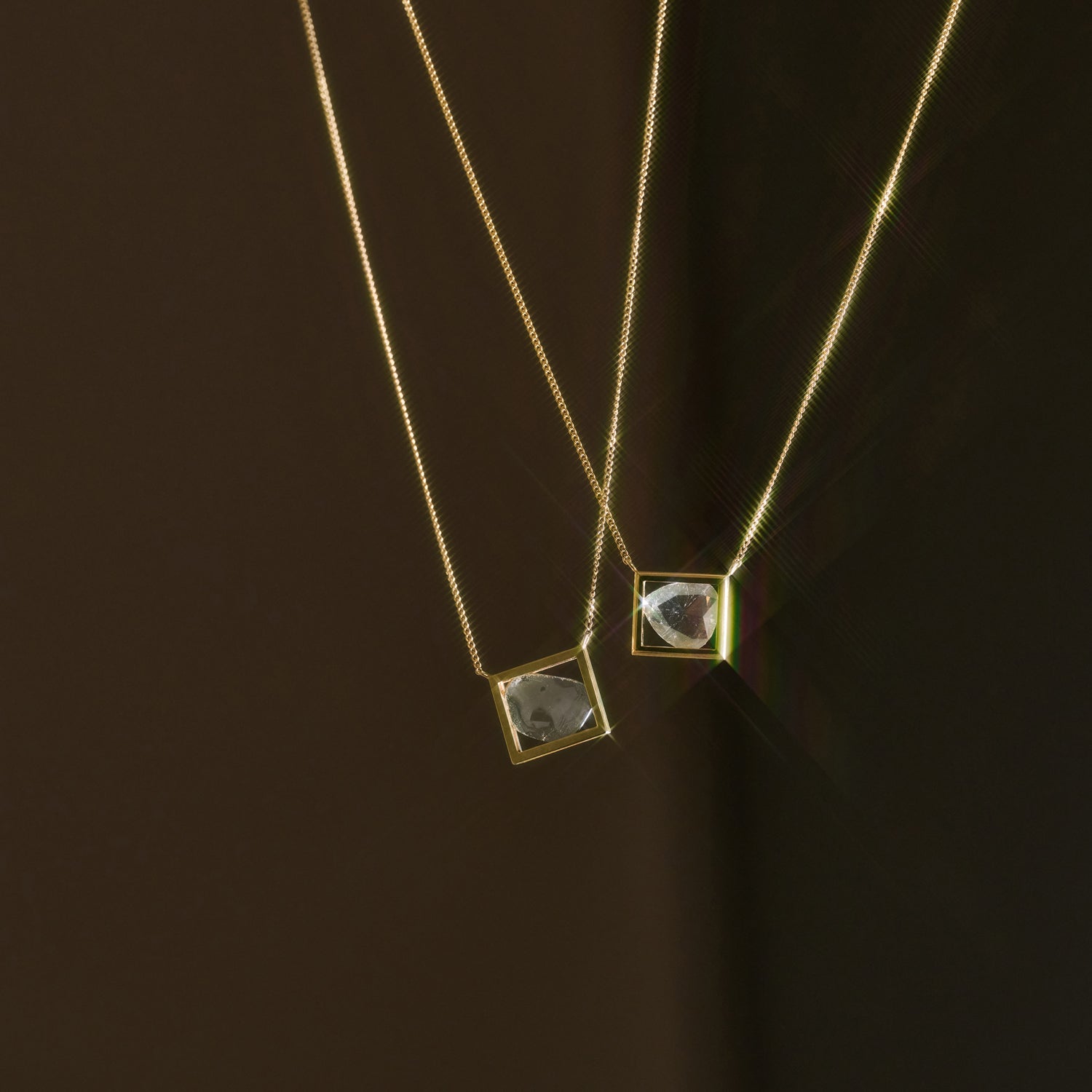 FRAME ROSECUT DIAMOND NECKLACE #3786