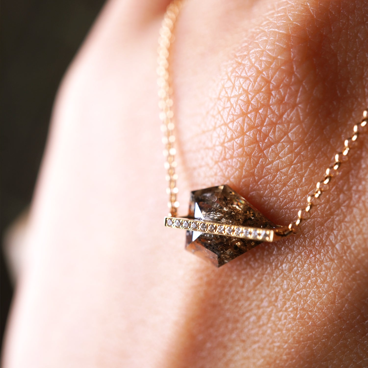 NATURAL DIAMOND NECKLACE 0.46ct #3524